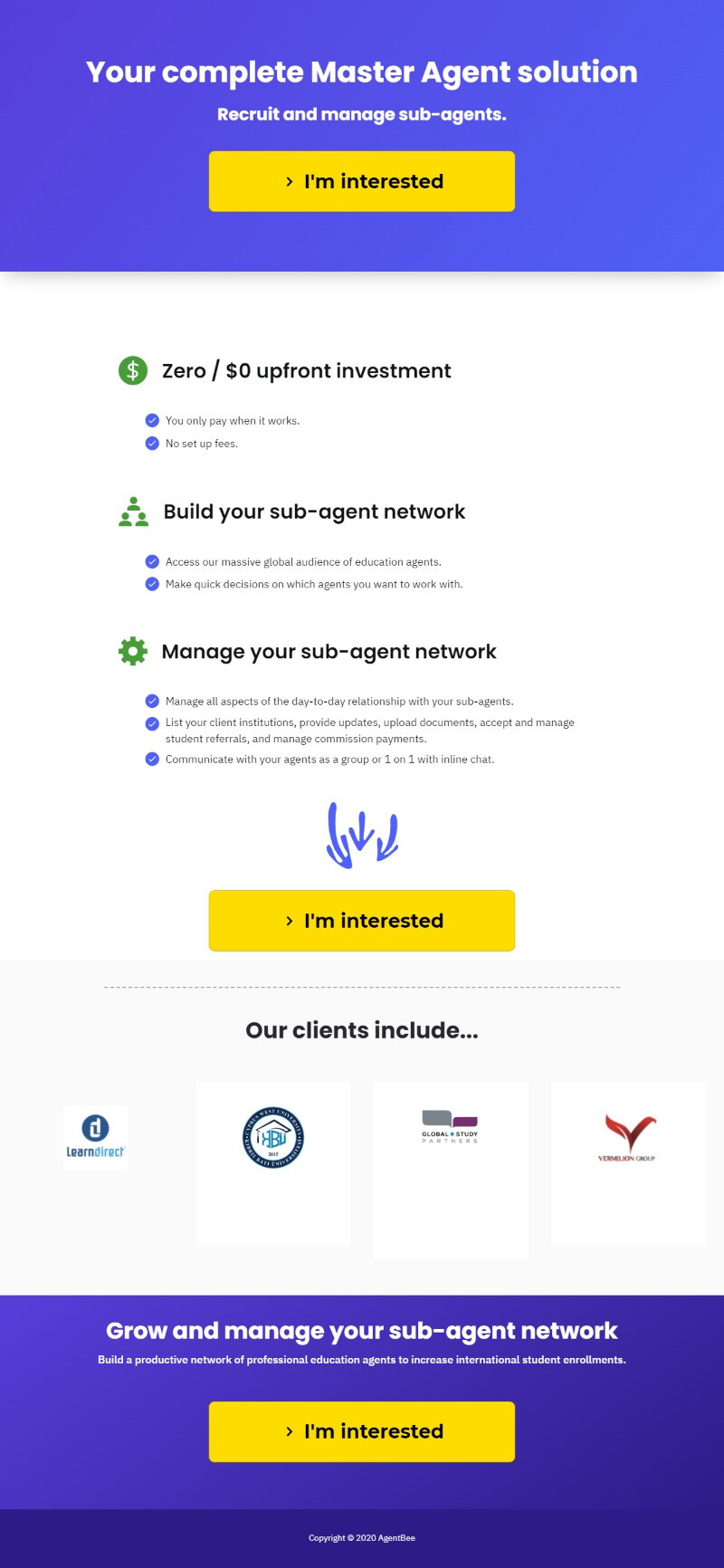 Master Agent Contact - AgentBee